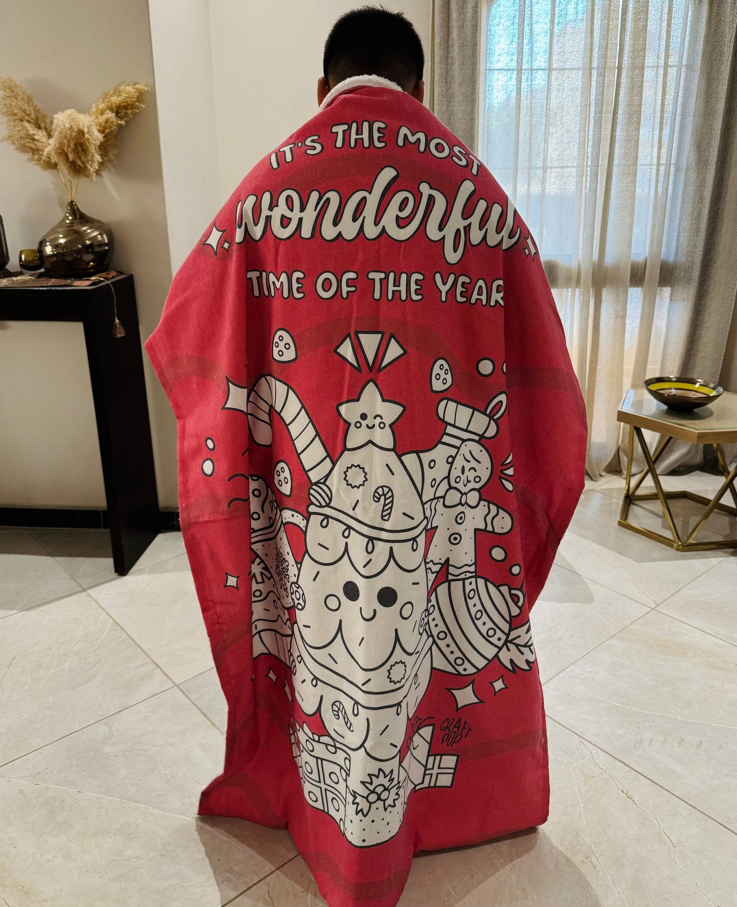 Xmas vibes colouring blanket