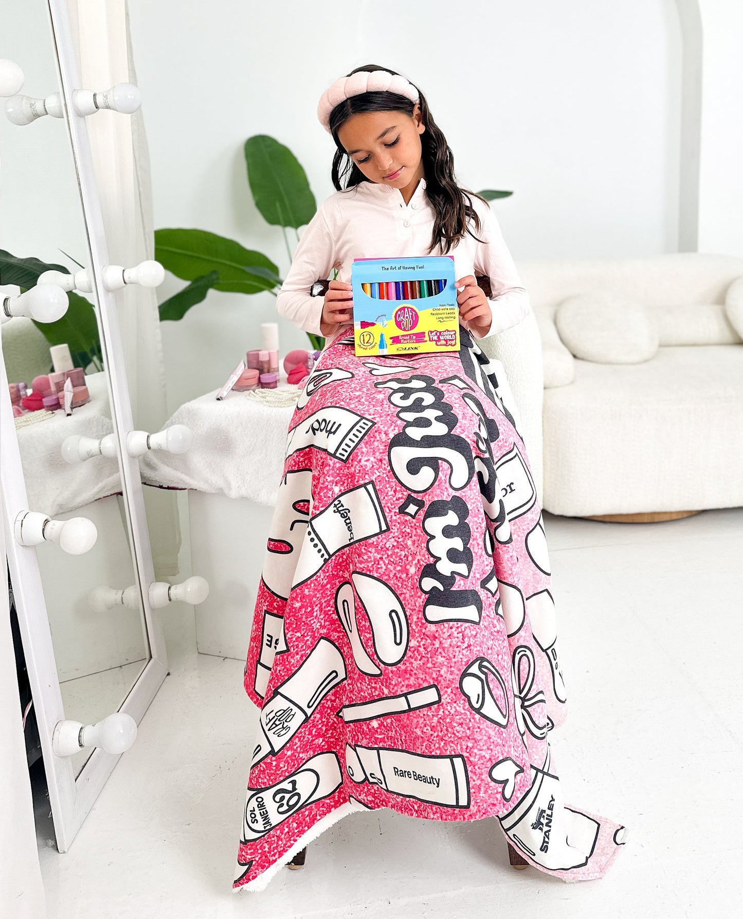 Just a Girl Colouring Blanket