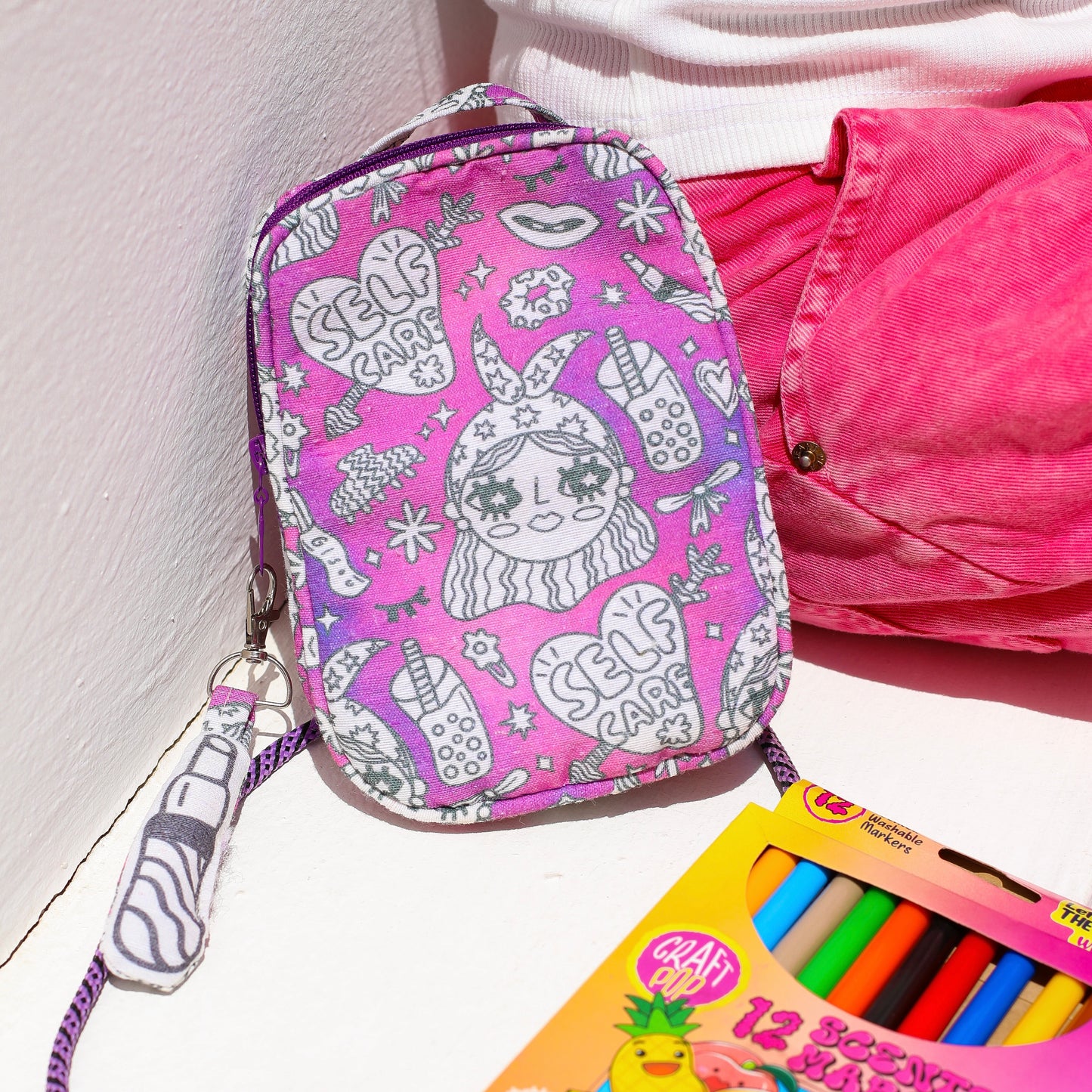 Self care crossbody pouch