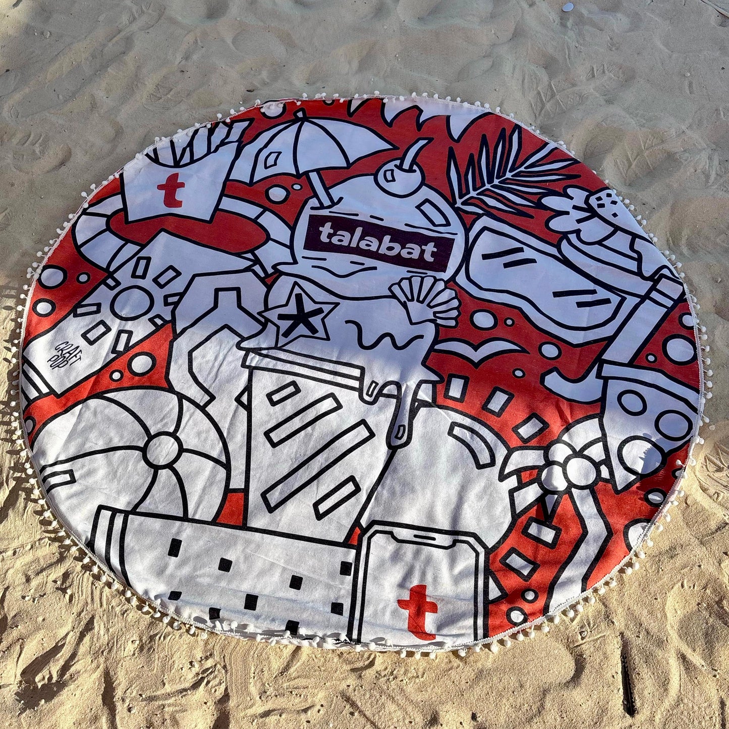 Craft Pop X Talabat colouring beach mat