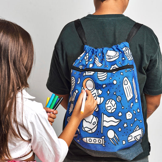 Astronaut Drawstring Bag