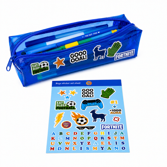 Stick & Pop pencil case - Blue