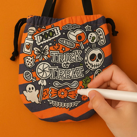 Trick or Treat colouring pouch