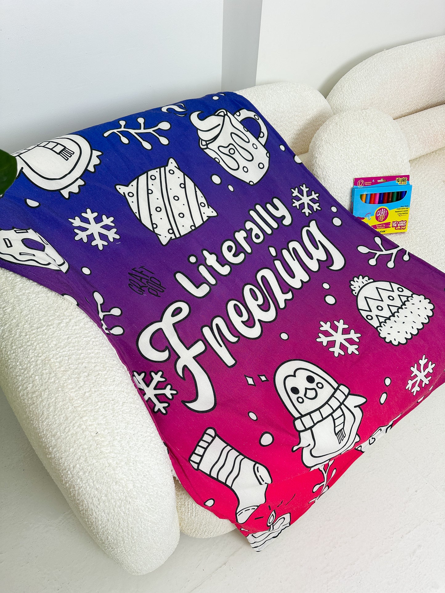 Literally Freezing Colouring Blanket