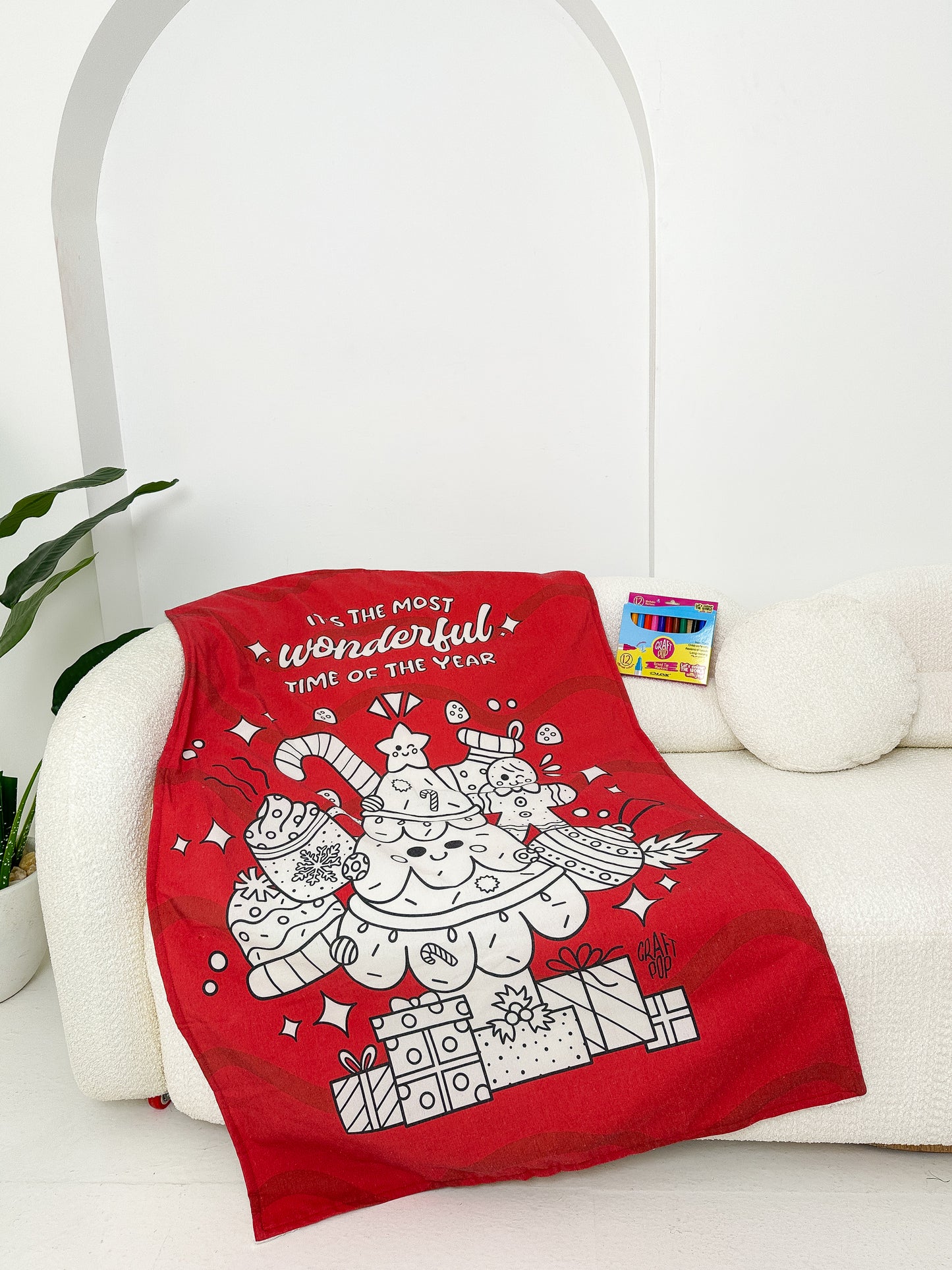 Xmas vibes colouring blanket