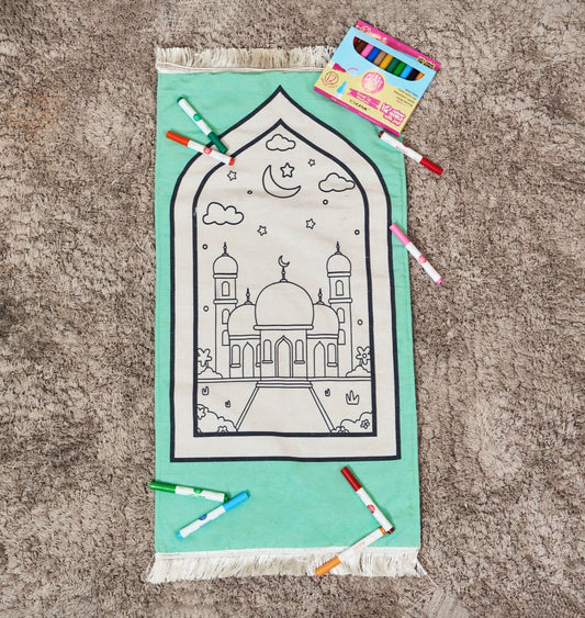 Mint colouring prayer mat