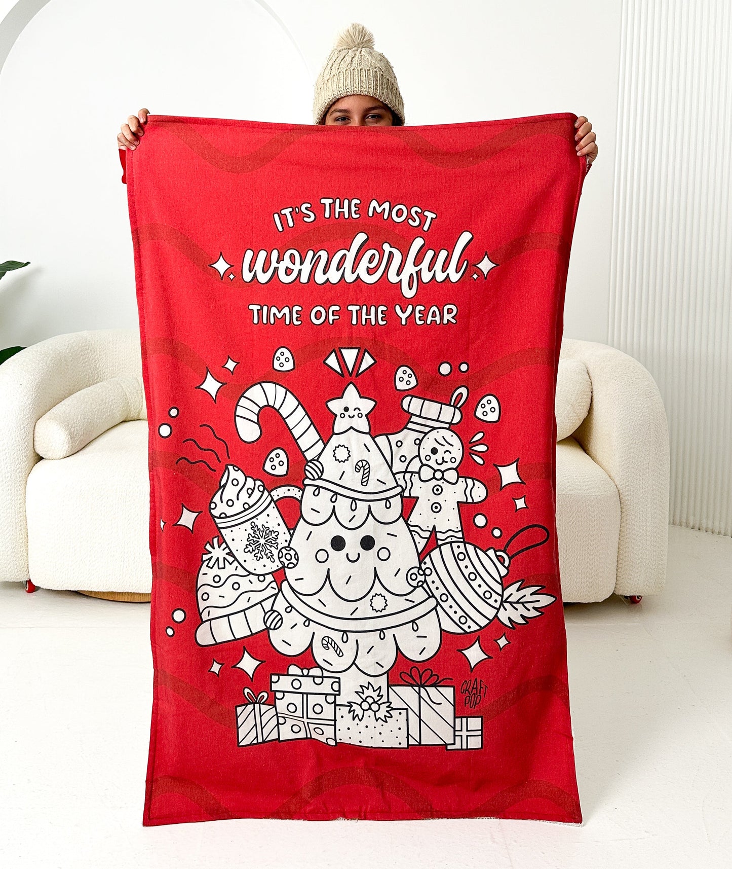 Xmas vibes colouring blanket