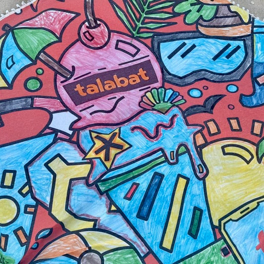 Craft Pop X Talabat colouring beach mat