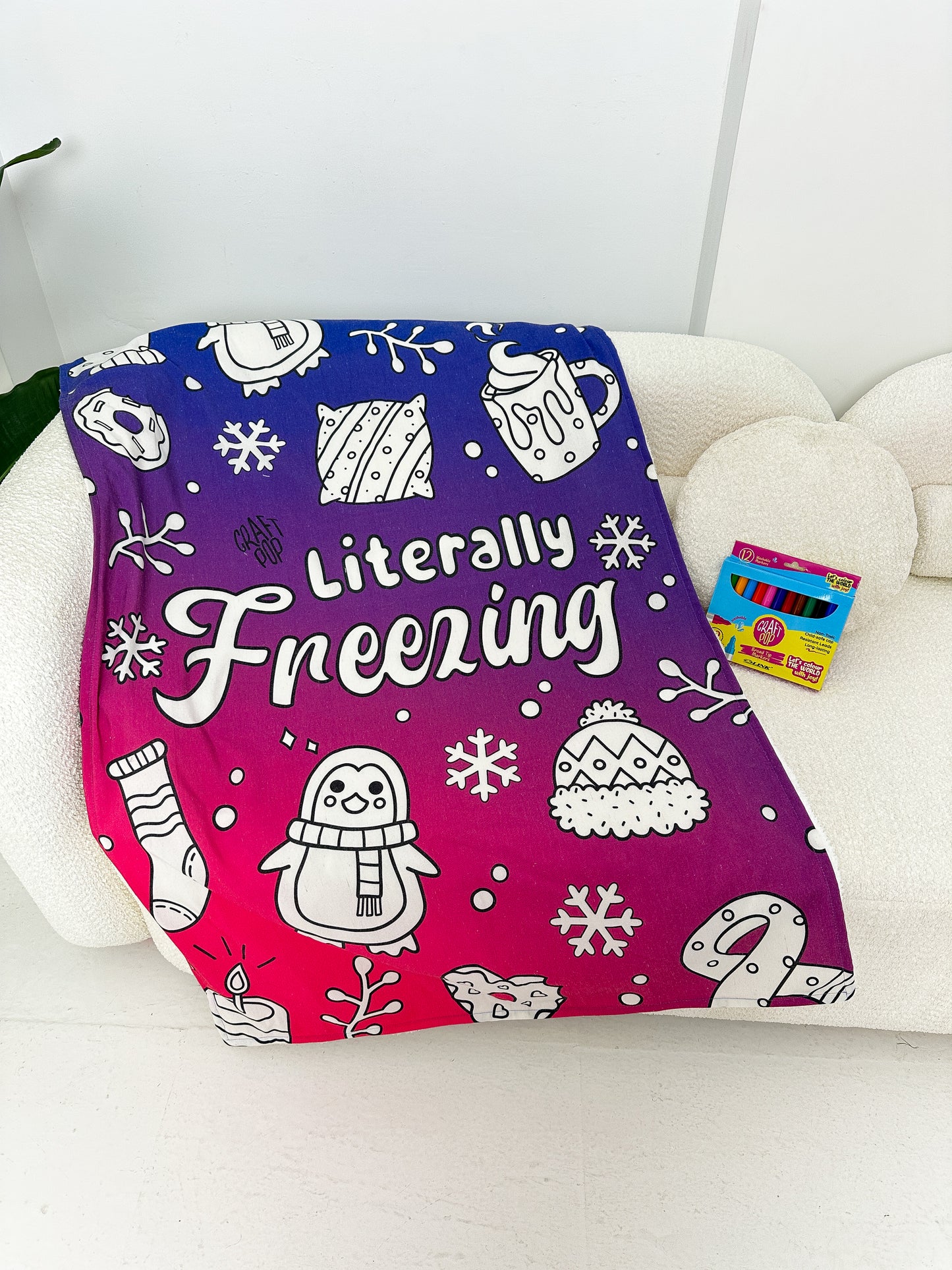 Literally Freezing Colouring Blanket