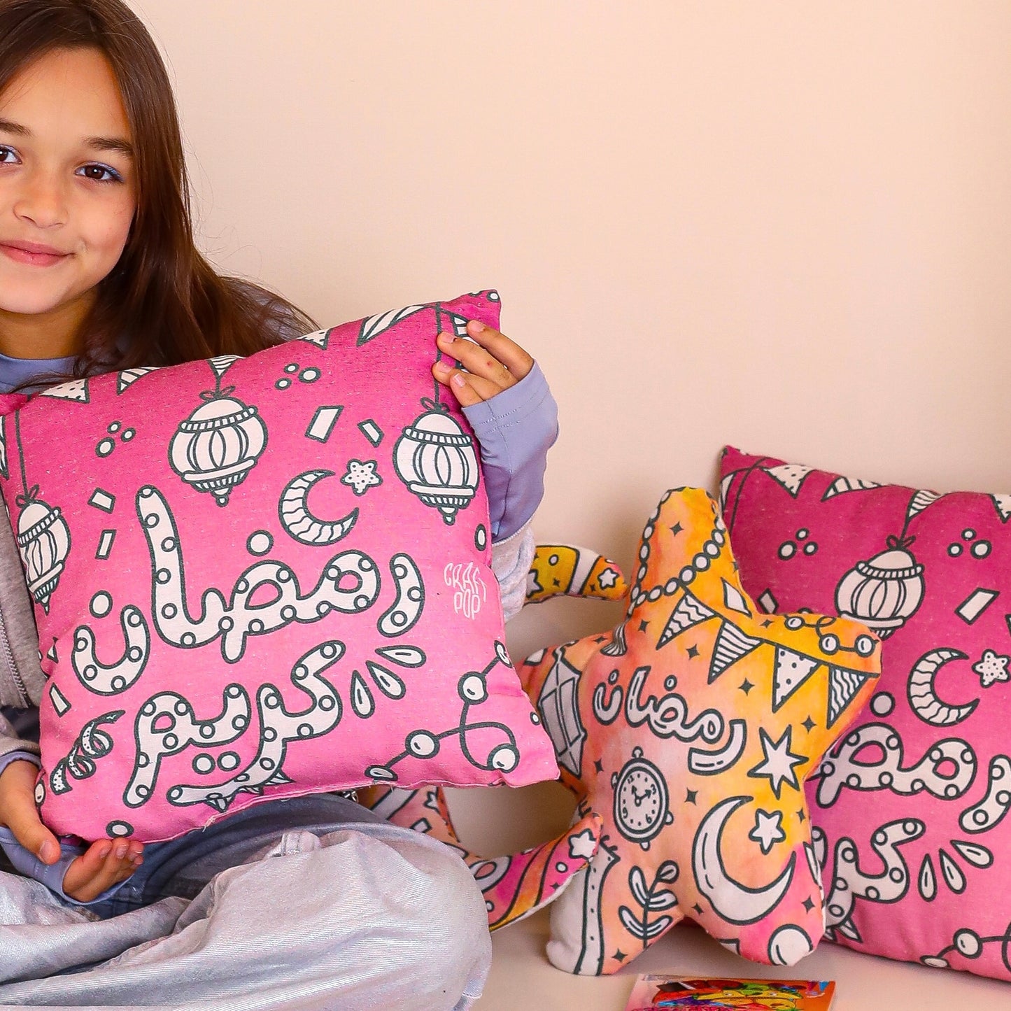 Pink ramadan cushions offer