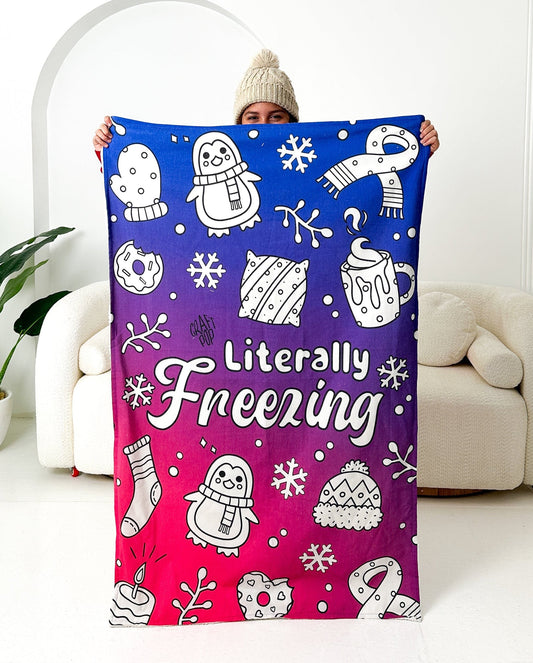 Literally Freezing Colouring Blanket