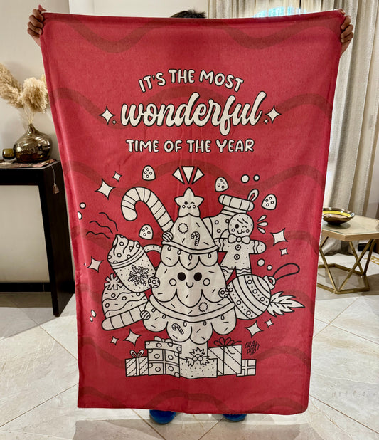 Xmas vibes colouring blanket