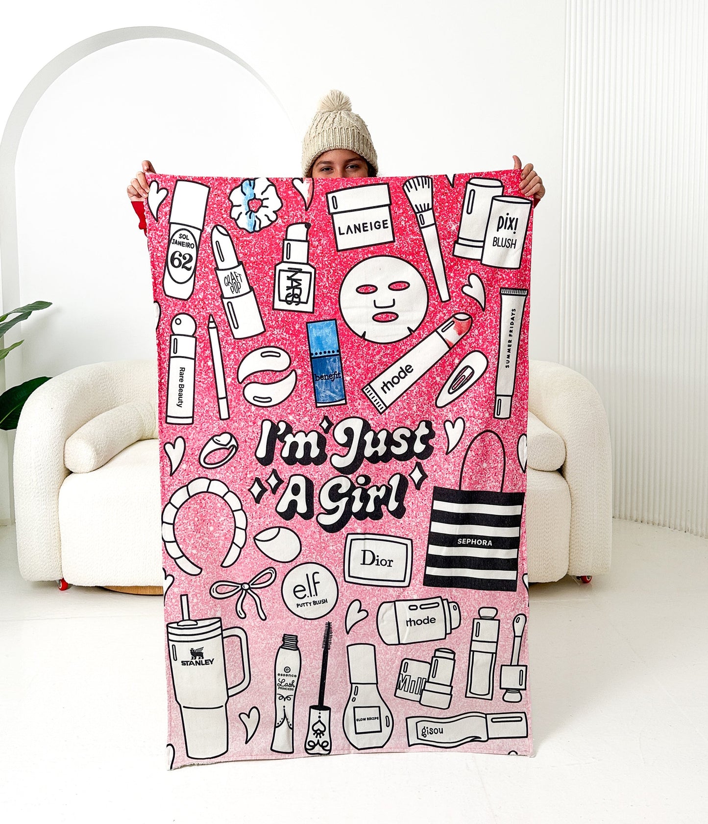 Just a Girl Colouring Blanket