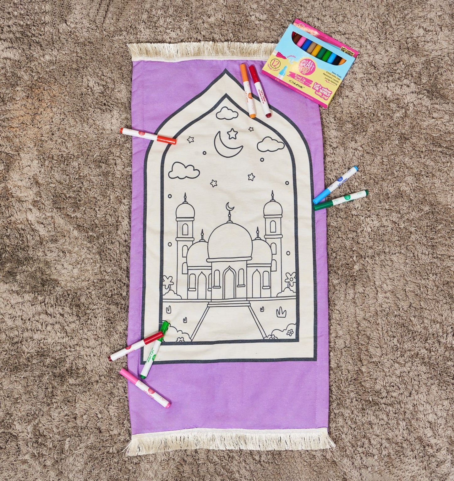 Purple Colouring prayer mat