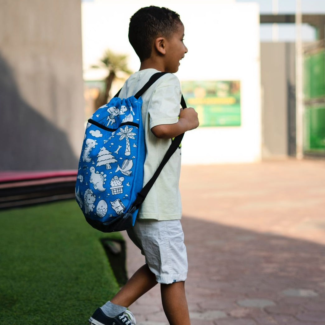 Dino Colouring Drawstring bag